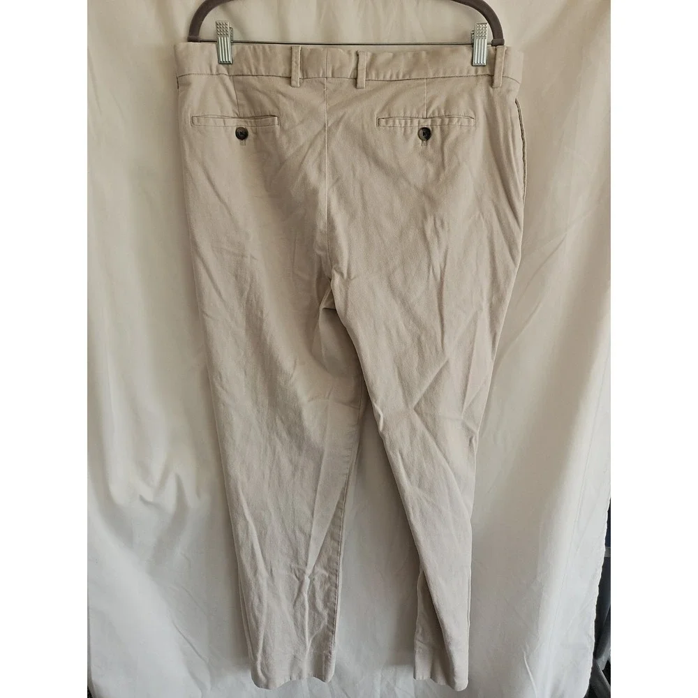 Banana Republic Aiden Fit Pants Mens 35 X 30 Khaki Straight Fit Chino